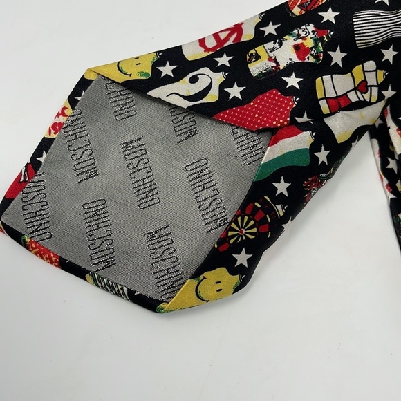 Moschino Dress Forms Silk Men's Tie Vintage - Picture 5 of 8